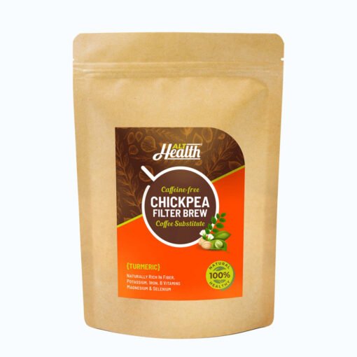 alt health india turmeric chickpea filter brew caffeine-free coffee substitute front image