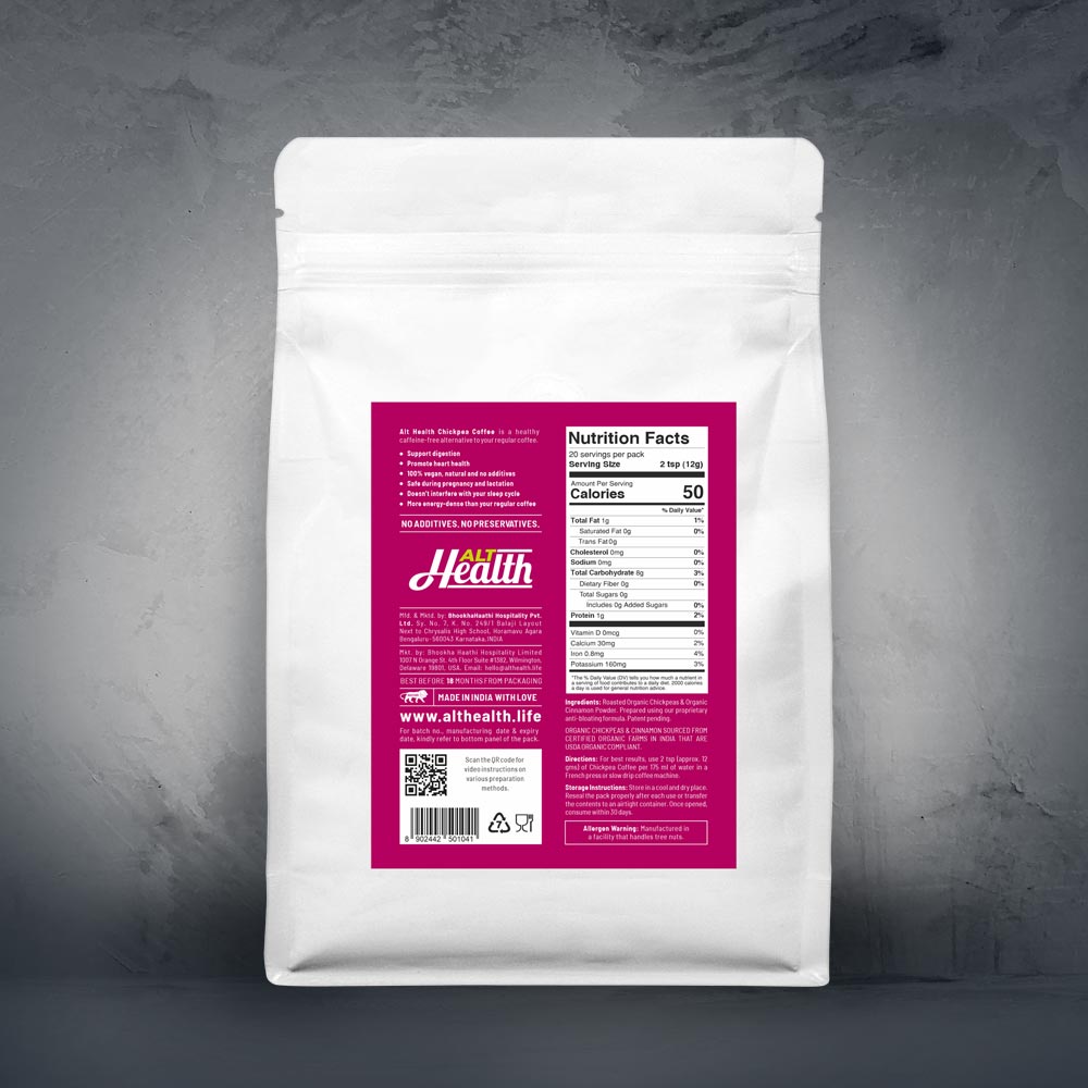 Cinnamon Flavor Organic Chickpea Coffee AltHealth.life USA
