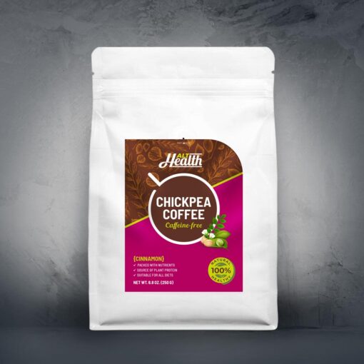 alt health cinnamon flavor organic chickpea coffee front image
