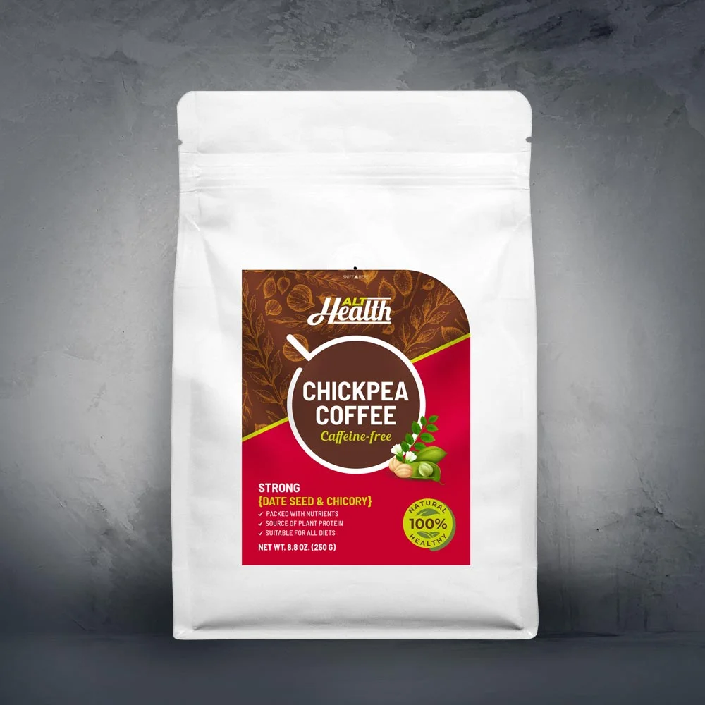 alt health strong date seed & chicory organic chickpea coffee front image