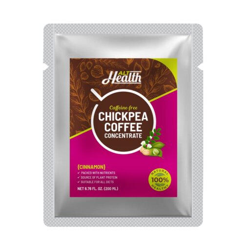 alt health cinnamon flavor organic chickpea coffee concentrate front image